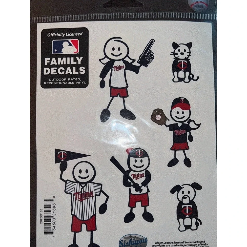 Minnesota Twins Outdoor‎ Rated Vinyl Family Decals MLB Licensed Baseball